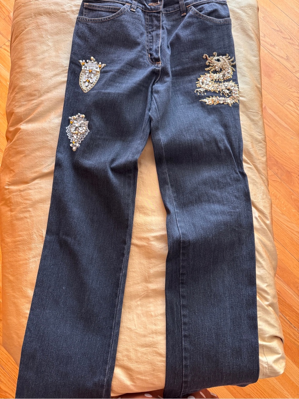 Vintage Italian Oppio Embellished Jeans